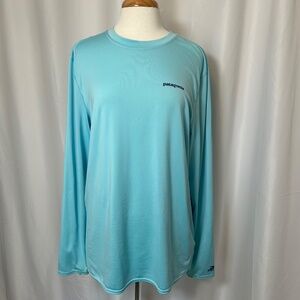 MEN'S PATAGONIA AQUA UPF 50 LONG SLEEVE SHIRT - SIZE MEDIUM